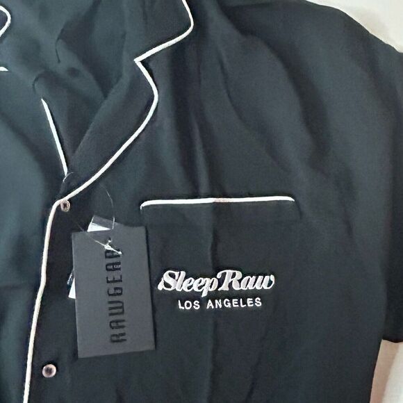 RawGear Lounge Sleep Shirt Black White Trim Sleep Raw Unisex Size 2XL - Picture 10 of 11